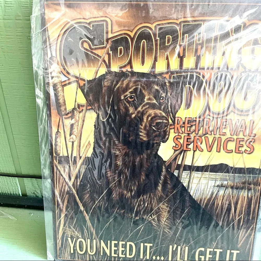 NEW Sporting Dog Retrieval Services Metal Sign